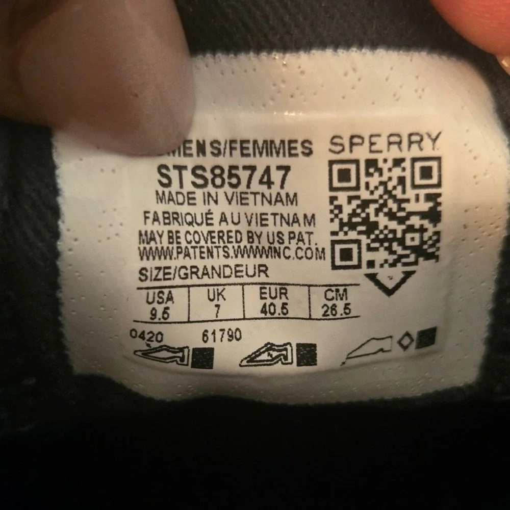 Sperry Top-Sider Plaid Lace Up Sneakers Womens Size 9.5 Casual Preppy